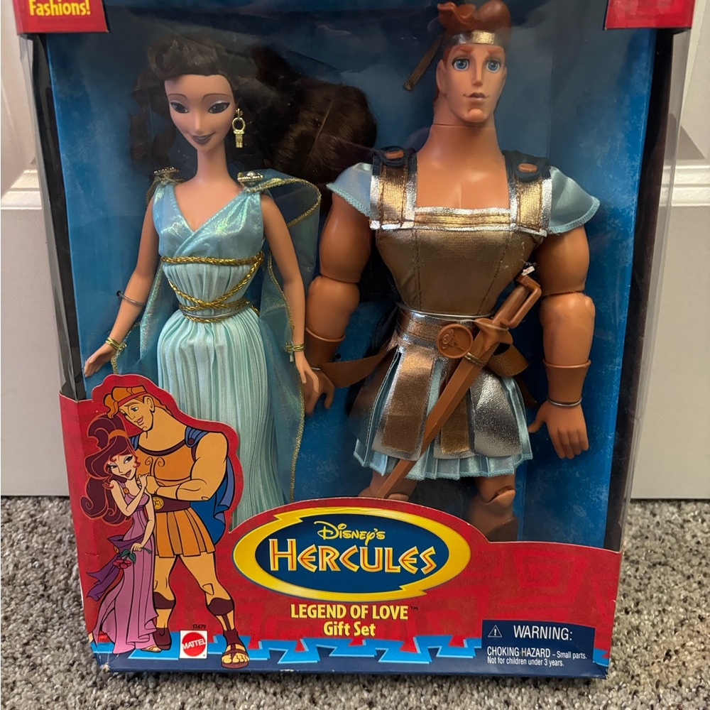 Disney's HERCULES +MEGARA "Legend of Love" Gift Set 1997 Mattel ~NEW IN BOX
